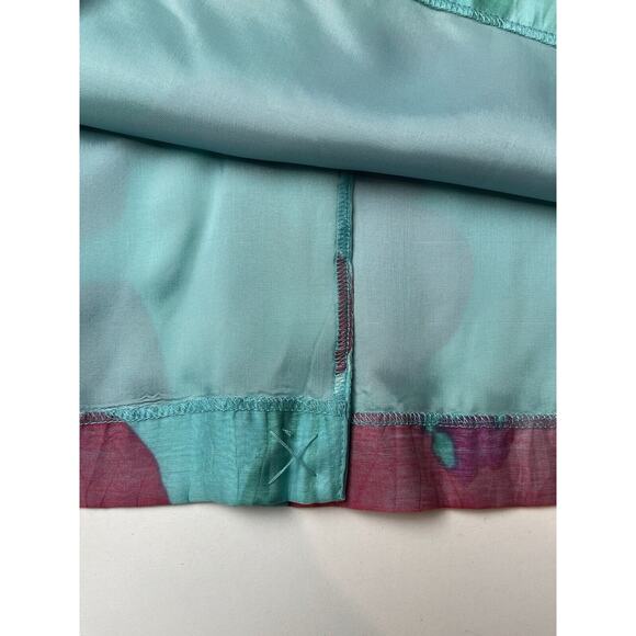 Adrianna Papell Teal and Purple Floral Midi Dress - Picture 6 of 11